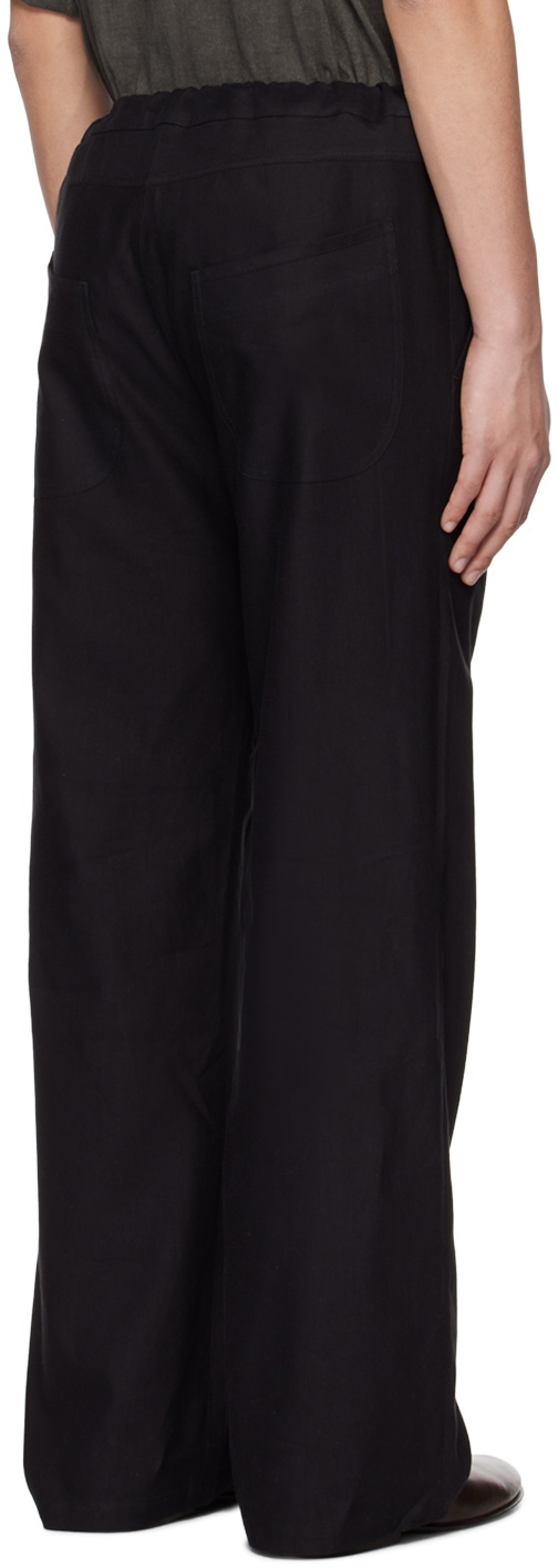 Aviva Jifei Xue Black Drawstring Trousers