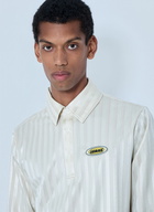 Metalwood Striped Long Sleeve Polo Shirt