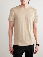 TOM FORD - Logo-Embroidered Lyocell and Cotton-Blend Jersey T-Shirt - Neutrals