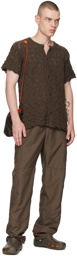 Robyn Lynch Brown Embroidered Cargo Pants