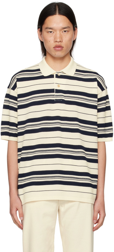 Photo: nanamica Off-White Stripe Polo