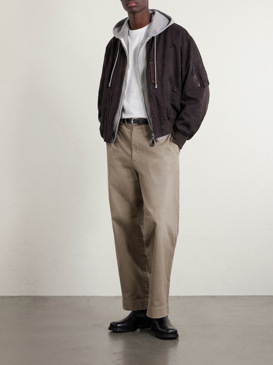 A.PRESSE - B-15C Cotton and Silk-Blend Bomber Jacket - Brown