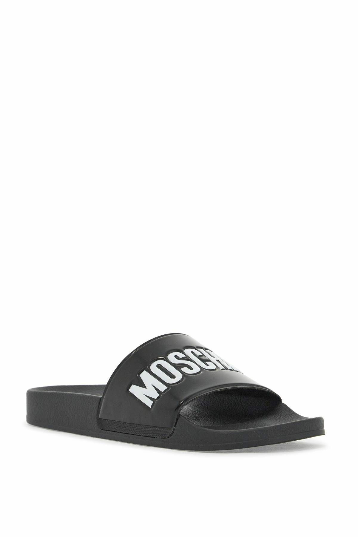 ◆MOSCHINO◆モスキーノ rubber slides with logo branding MOSCHINO rubber slides with logo branding Black Moschino