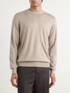 Zegna - Cashmere and Silk-Blend Sweater - Brown