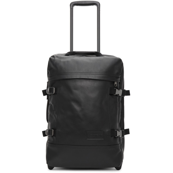 Photo: Eastpak Black Leather Small Tranverz Suitcase