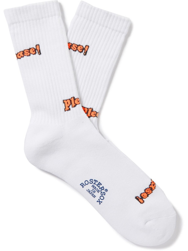 Photo: Rostersox - Intarsia Ribbed Cotton Socks