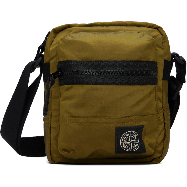 Photo: Stone Island Khaki 9200015 Coated Nylon Metal ECONYL Bag