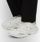 Balenciaga - Track Nylon, Mesh and Rubber Sneakers - White