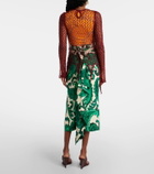 Etro Open-knit sweater and printed crop top set