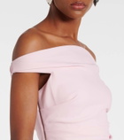 The Sei Draped off-shoulder crêpe corset