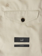 Dunhill - Slim-Fit Herringbone Cotton and Mulberry Silk-Blend Jacket - Neutrals