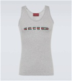 Gucci Logo ribbed-knit cotton jersey tank top