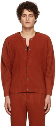 Homme Plissé Issey Miyake Red Monthly Color December Cardigan