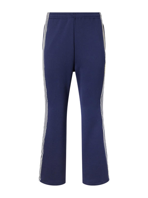Photo: KAPITAL - Straight-Leg Striped Jersey Sweatpants - Blue