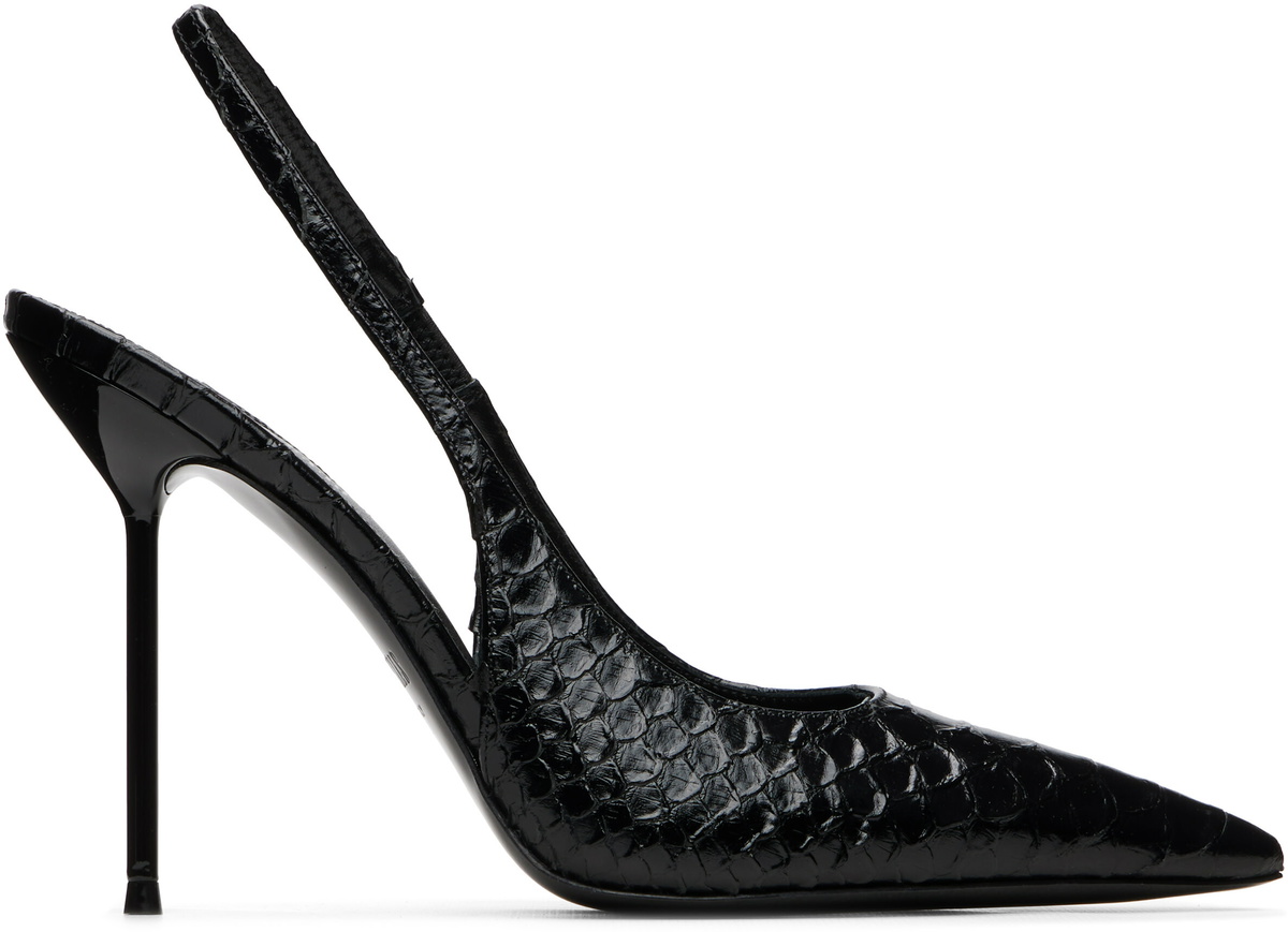 Paris Texas Black Lidia Slingback 105 Heels