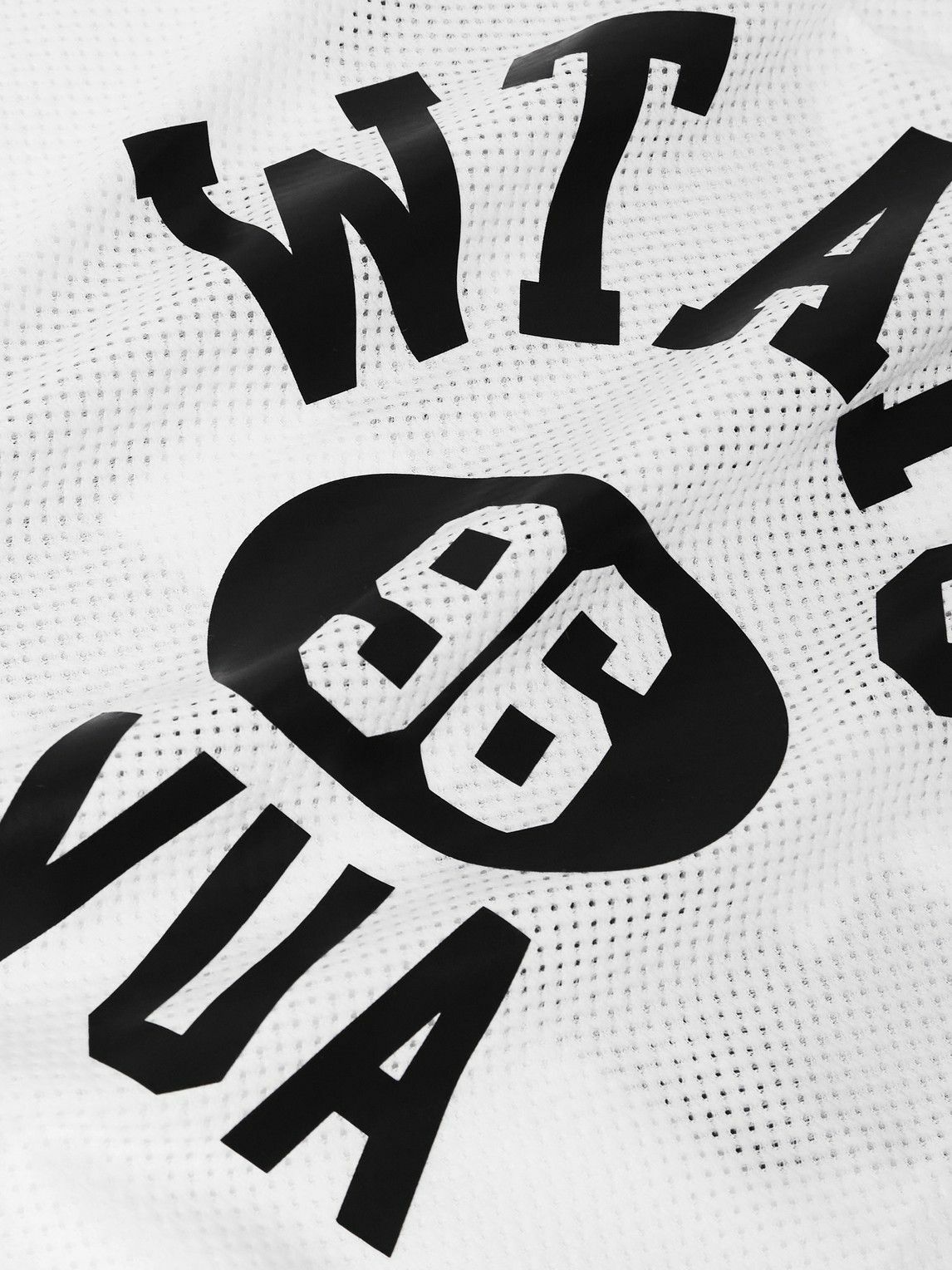 WTAPS - Logo-Print Mesh T-Shirt - White WTAPS