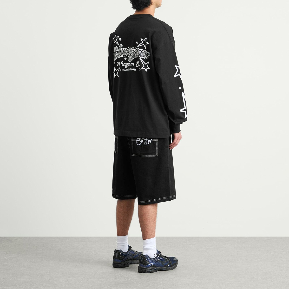 END. City Series 2.0 Glasgow Long Sleeve T-Shirt in Black