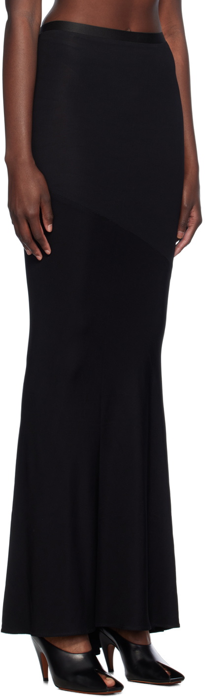 Atlein Black Bias-Cut Maxi Skirt