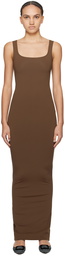 Entire Studios Brown Square Neck Maxi Dress