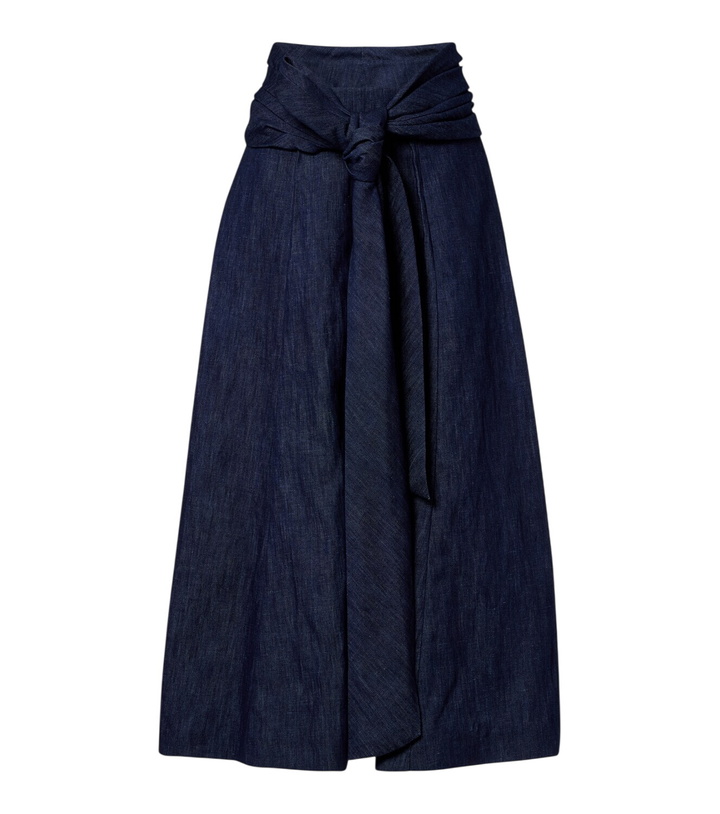 Photo: Gabriela Hearst Zivan cotton and linen denim midi skirt
