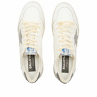 Golden Goose Men's Ball Star Leather Sneakers in White/Grey