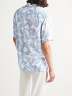 CLUB MONACO - Camp-Collar Printed Voile Shirt - Blue - XS