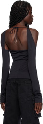 The Attico Black Zane Blouse