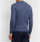 Brunello Cucinelli - Slim-Fit Cable-Knit Cotton Sweater - Blue