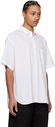 Comme des Garçons Homme White Embroidered Shirt