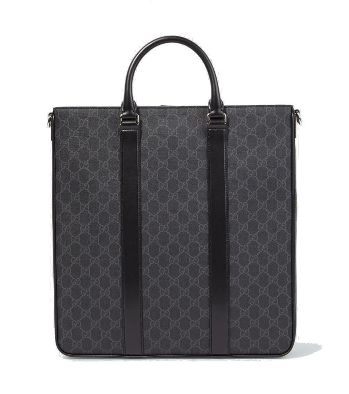 Photo: Gucci GG Supreme Medium leather-trimmed tote bag
