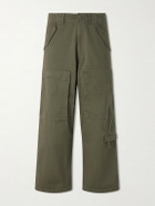 Human Made - Cotton Wide-Leg Pants Trousers - Green