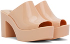 Melissa Beige Mule Heeled Sandals