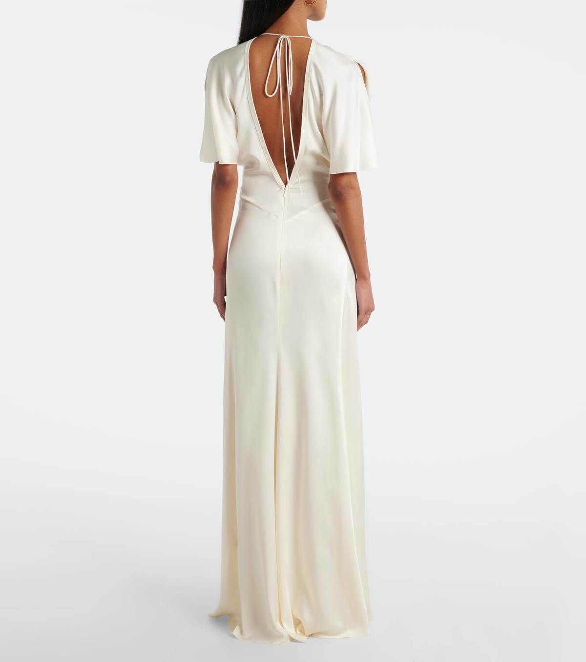 white flat dress sandals White Cut-Out Flat Slide Sandals - Vacation Shoes