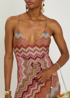Missoni Chevron Fine-knit Maxi Dress Multicoloured