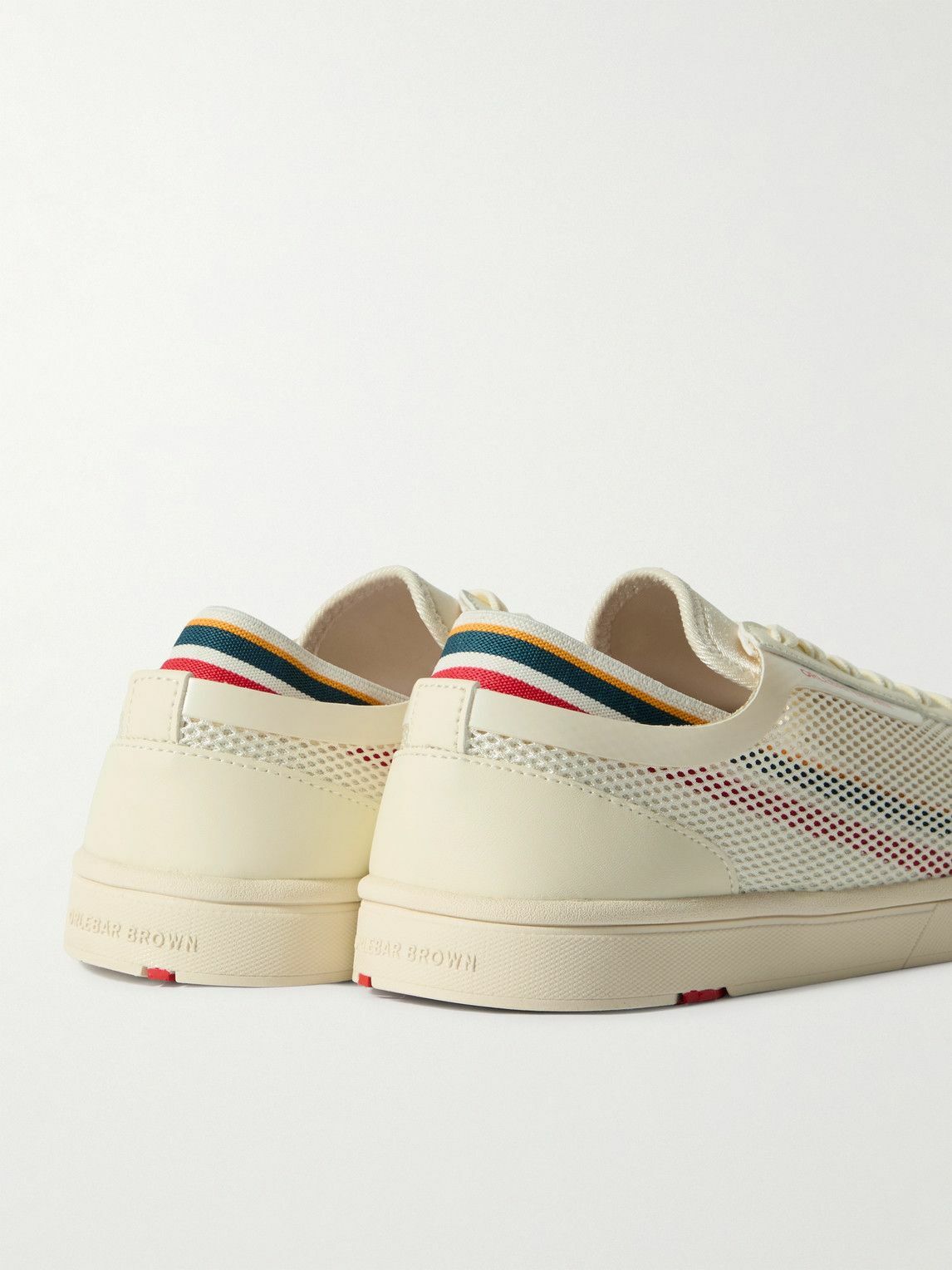 Orlebar Brown - Larson Striped Mesh and Canvas Sneakers - White