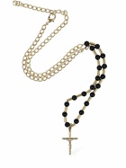 DOLCE & GABBANA - Crucifix Charm Beaded Chain Necklace