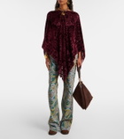 Etro Paisley silk-blend velvet poncho