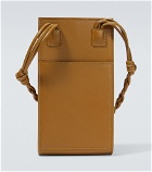 Jil Sander - Embossed leather phone pouch