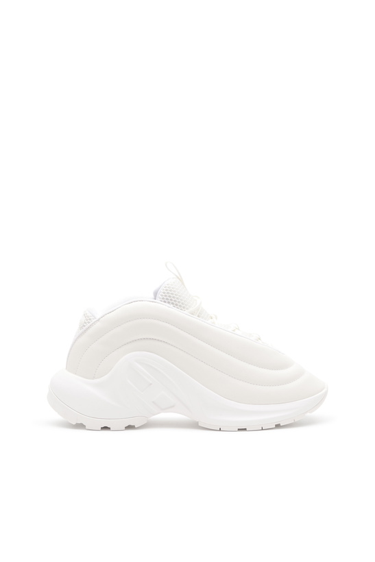 Photo: Diesel S-D-Runner X-Slip-on sneakers with matte Oval D instep - Sneakers - Unisex - White
