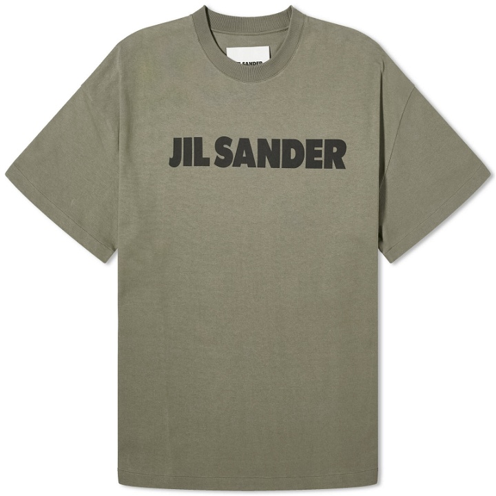 Photo: Jil Sander Men's Logo T-Shirt in Thyme Green