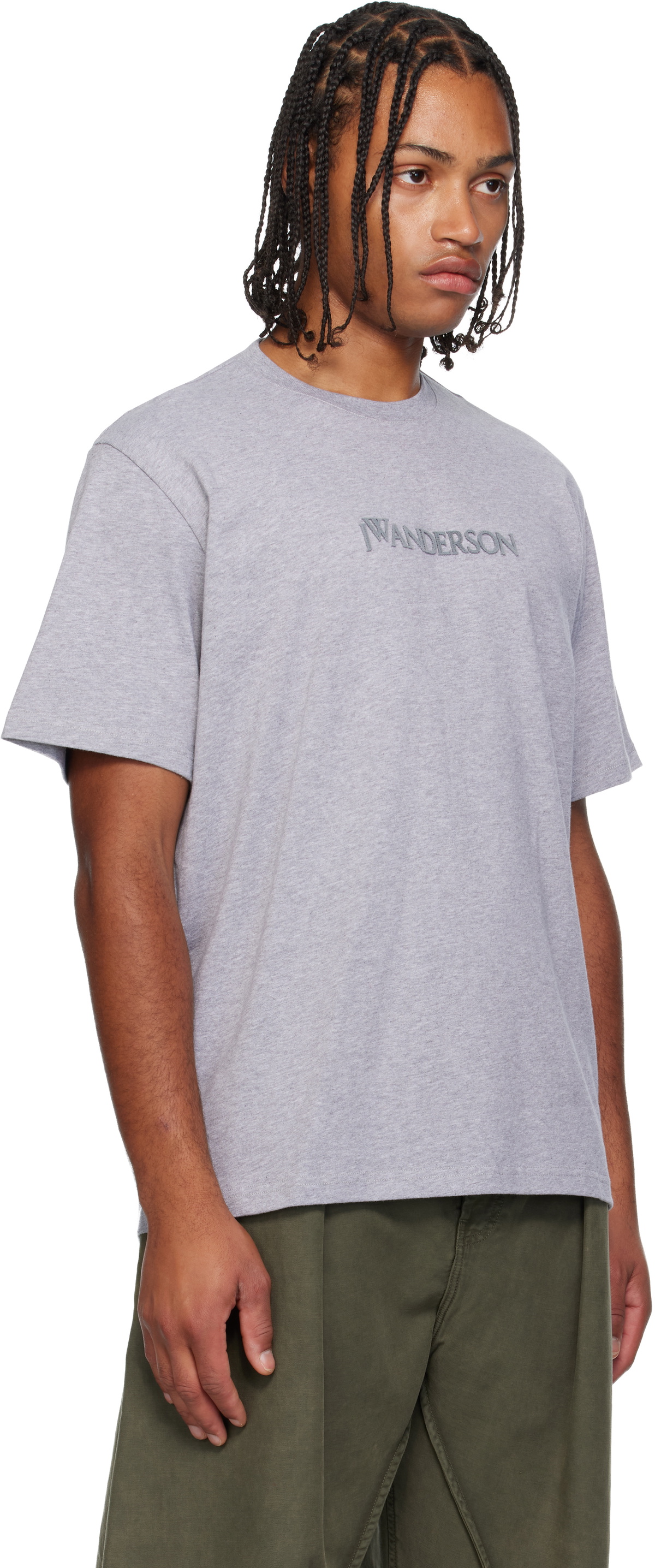 JW Anderson Gray Logo T-shirt JW Anderson