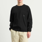 Purple Mountain Observatory Men's Waffle LS Pocket T-Shirt in Black