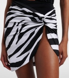 Balmain Zebra-print beach cover-up