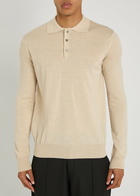 Aurélien Wool Polo Shirt Beige