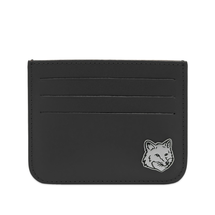 Photo: Maison Kitsuné Men's Fox Head Card Holder in Black 