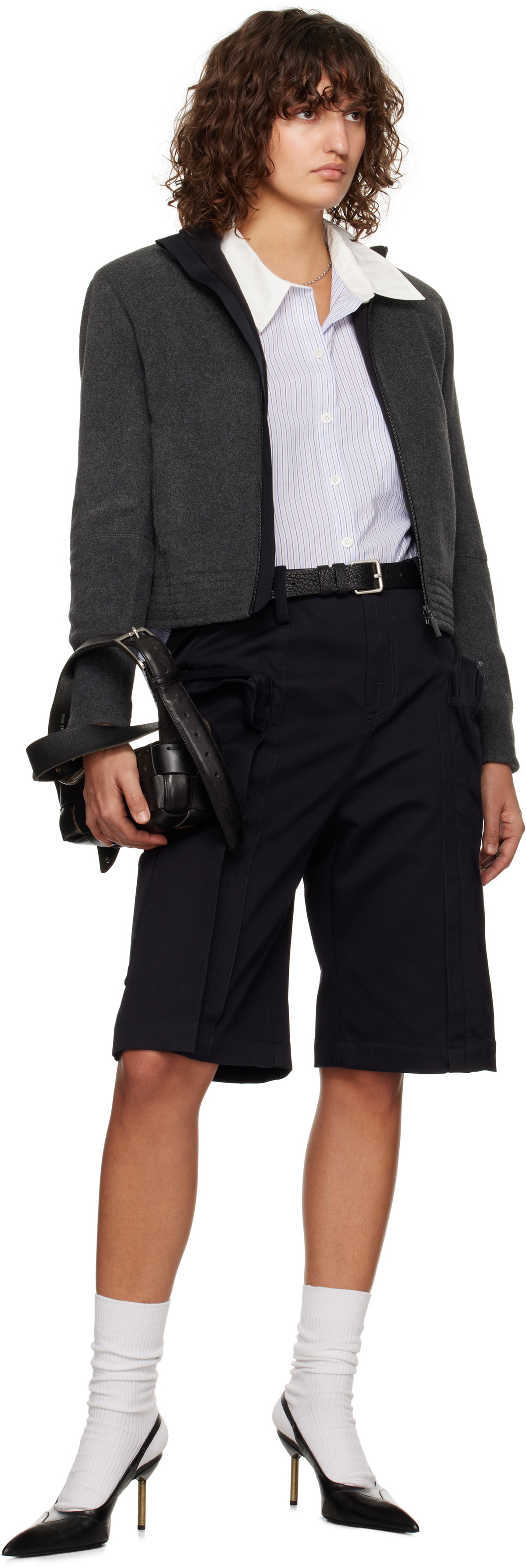 Fax Copy Express Gray Fleece Zip-Up Jacket