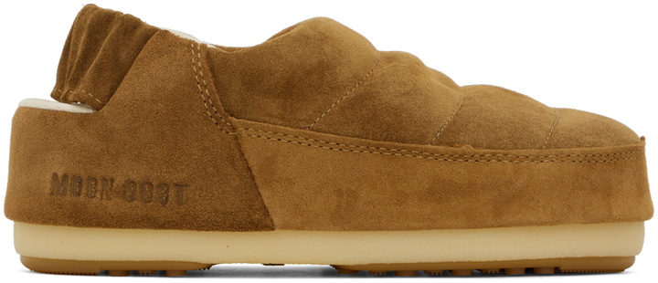 Photo: Moon Boot Tan Evolution Slippers