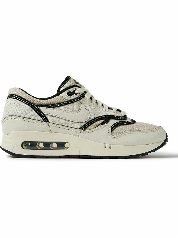 Photo: Nike - World Make Air Max 1 '86 Leather-Trimmed Canvas and Mesh Sneakers - Neutrals