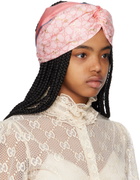 Gucci Pink Silk GG Horsebit Headband