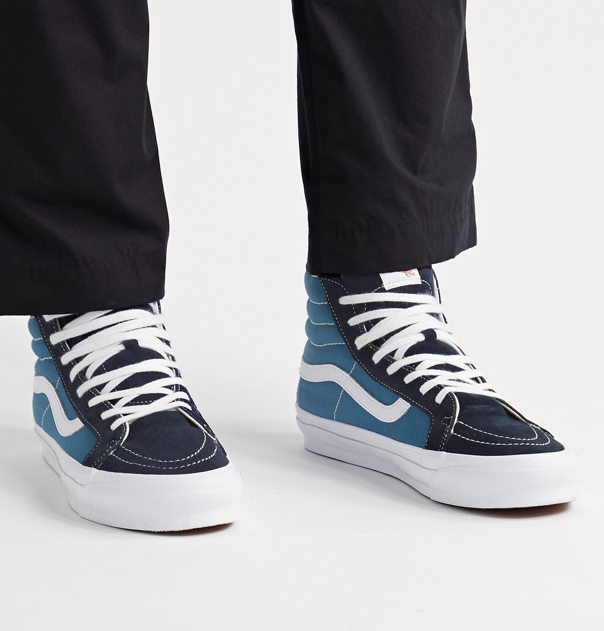 Vans - OG SK8-Hi LX Leather-Trimmed Suede and Canvas High-Top